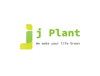 J Plant brand design designer gradient graphic designer green green logo j logo plant