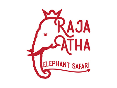 Raja Atha design designer elephant elephant logo graphic designer logo logo designer logodesign red