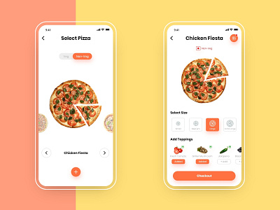 Pizza Shot_UI/UX animation app branding design flat india minimal pizza ui ux vector