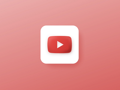 Youtube Icon app apple icon illustration iphone logo neomorphic ui ux vector youtube
