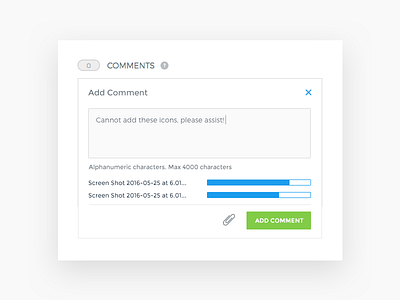 Developer Portal Comment Attachments