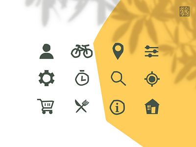 Guidon app - pictogram app bike branding cycle design flat france gps icon icon set icons set logo map pictogram tourism travel ui ux vector web