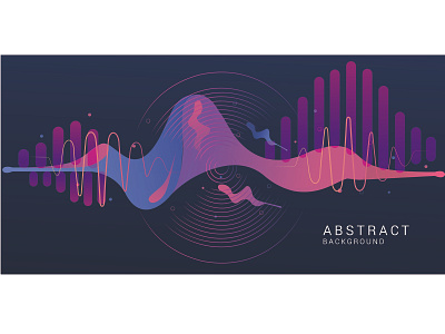 Music Abstract abstract background composition design digital art graphics illustration music musicaly sound waves vector waves