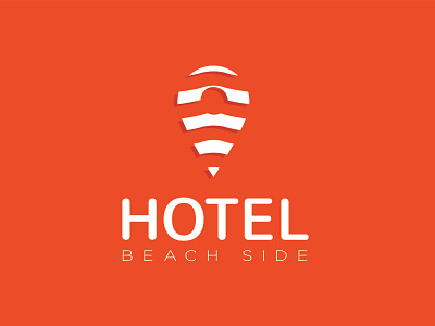 logo for Beach side hotels business design digital hotels illustration landmarks location logo logos typography vector