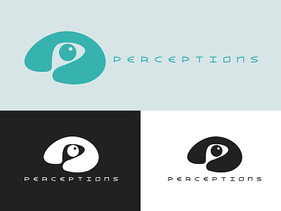 Perception Logo brain branding business businessmen corporate design digital flat illustration illustrator logo perception typography vector