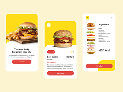 Burger shop design shop ui