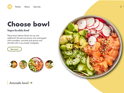 Healthy food concept design shop ui