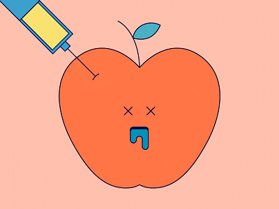 Pesticide apple art branding character design design graphic design health illustration toxic vector
