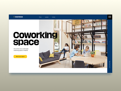 Coworking Space Website branding coworking coworking space dailyui design minimalism minimalistic typography ui web webdesign