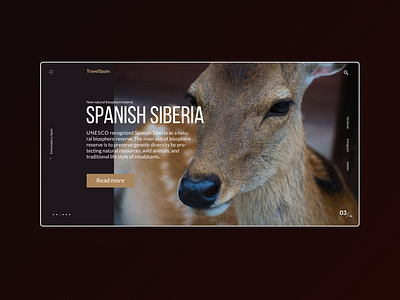 Spanish Siberia One page animal landingpage siberia spain tour tourism ui ux web webdesign