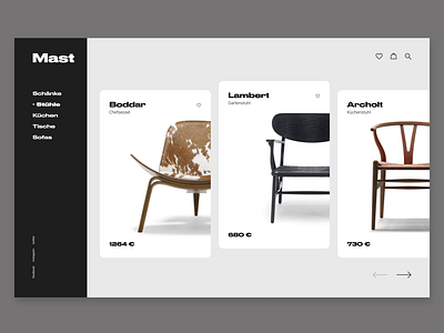 Product card furniture chair furniture minimalism ui ux web webdesign website