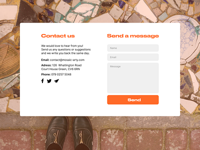 Contact Us form contactus dailyui ui web webdesign