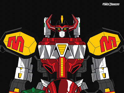 MEGAZORD ( MMPR ) graphic graphic design illustration vector