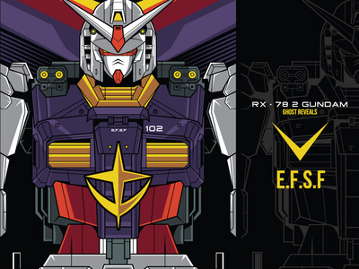 RX-78-2 // Gundam ghost Reveals // branding graphic graphic design illustration vector