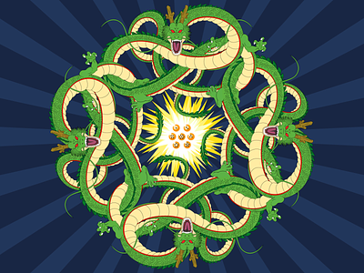 Mandala Dragon Ball design dragon ball dragon ball z illustrator illustrator art mandala project sheron