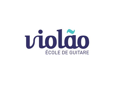 Violao branding flat design logo typography vector
