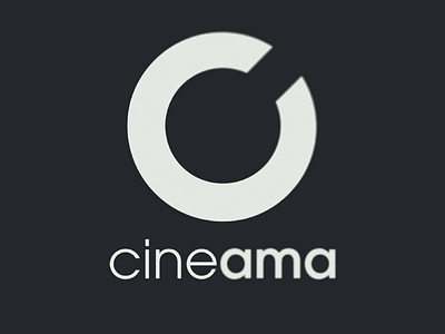 Cineama blur brandid flat logo logodesign movie typography vector