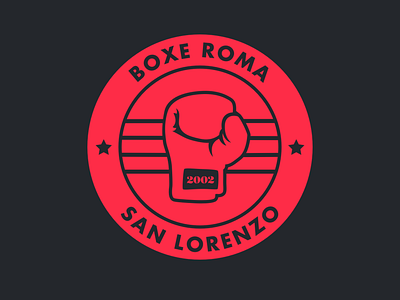 Boxe Roma San Lorenzo branding flat flat design logo logodesign typography vector