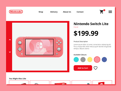 Daily UI #012 - E-Commerce Shop branding challenge daily ui design e commerce figma gaming graphic design nintendo shop switch ui ux web