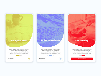 Daily UI #023 - Onboarding app branding challenge cook daily ui design duotone food graphic design onboarding photography ui ux