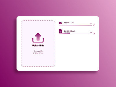 Daily UI #031 - File Upload challenge daily ui design file upload gradient graphic design progress bar ui ux vector