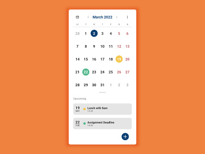 Daily UI #038 - Calendar app calendar challenge daily ui design graphic design mobile phone productivity ui ux