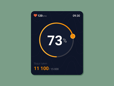 Daily UI #041 - Workout Tracker app challenge daily ui design fitness graphic design smart watch steps tracker ui ux walking workout