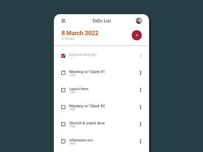 Daily UI #042 - ToDo List app challenge daily ui design figma graphic design list mobile phone productivity to do ui ux