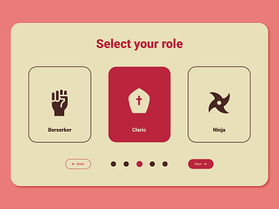 Daily UI #064 - Select User Type challenge design figma graphic design profile role rpg selection ui user ux web