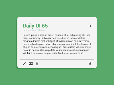 Daily UI #065 - Notes Widget