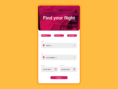 Daily UI #068 - Flight Search