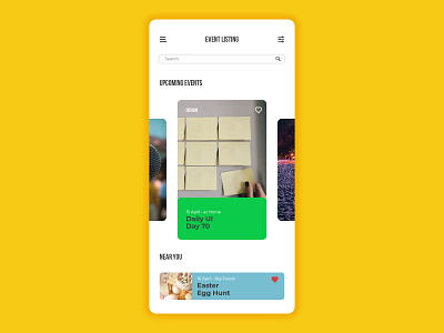 Daily UI #070 - Event Listing app challenge daily ui design event figma graphic design listing mobile planning schedule ui ux