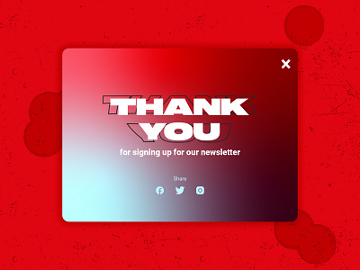 Daily UI #077 - Thank You branding card challenge daily ui design gradient graphic design newsletter subscription texture thank you ui ux