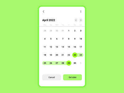 Daily UI #080 - Date Picker app calendar challenge daily ui date picker design figma graphic design mobile productivity schedule ui ux