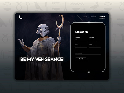 Daily UI #082 - Form challenge contact daily ui design disney egypt figma form graphic design marvel moon knight ui ux web