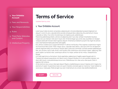 Daily UI #089 - Terms of Service branding challenge daily ui design dribbble figma graphic design service tos ui ux web
