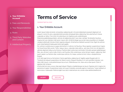 Daily UI #089 - Terms of Service