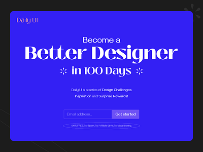 Daily UI #100 - Redesign Daily UI Landing Page