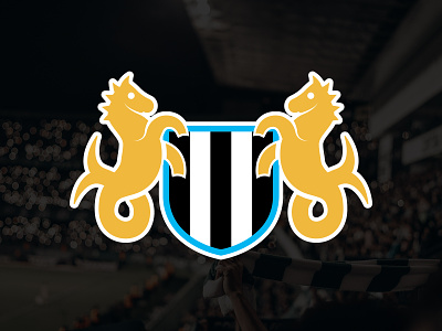 Newcastle United redesign concept #1 badge branding design football graphic design logo magpies modern newcastle united rebrand soccer sports team uk vector
