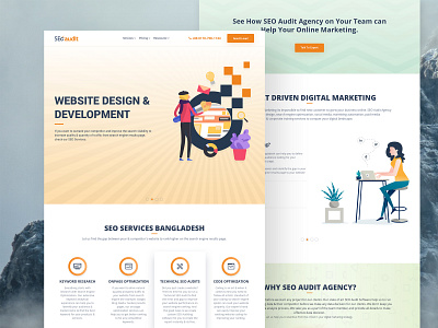 SEO Audit Agency Website agency app clean color creative graphic icon illustration landing page logo seo agency seo audit agency seo services simple typography ui ux we design web website