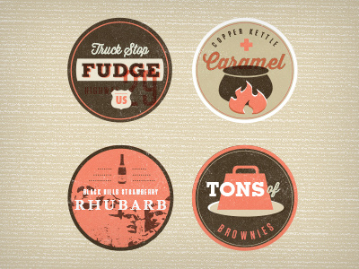 Ice Cream Badges badge flavor ice cream story typography vintage