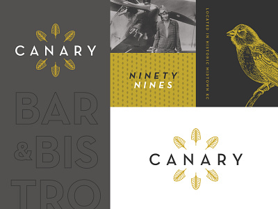 The Canary aviation branding canary gold graphic identity