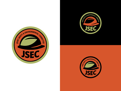 JSEC Logo Concept badge graphicdesign hardhat leaf logo logodesign sticker thicklines