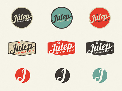 Julep Logos badge brand design guidelines identity julep logo script