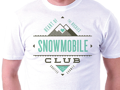 Snowmobile Club Badge updated badge logo mountains rockies shirt snow snowmobile triangle