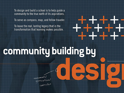 community building by desig architects blueprint design local plus poster