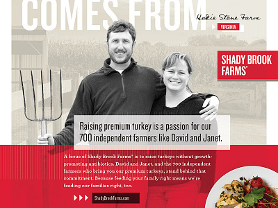 Shady Brook Farms Print farmers farms layout print red shady turkey