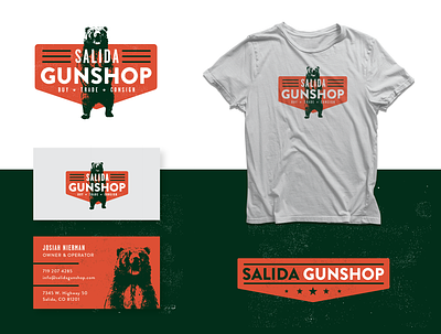 Salida Gunshop badge bear colorado design graphicdesign gunshop logo