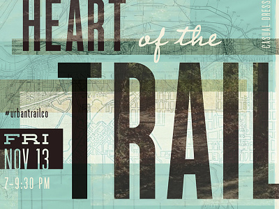 Heart of the Trail design hiking layers longitude maps mountain biking outdoors running topography trail urban trail wilderness