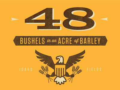 Barley Beer Label 48 acre barley beer bushels clip art design eagle gold golden label